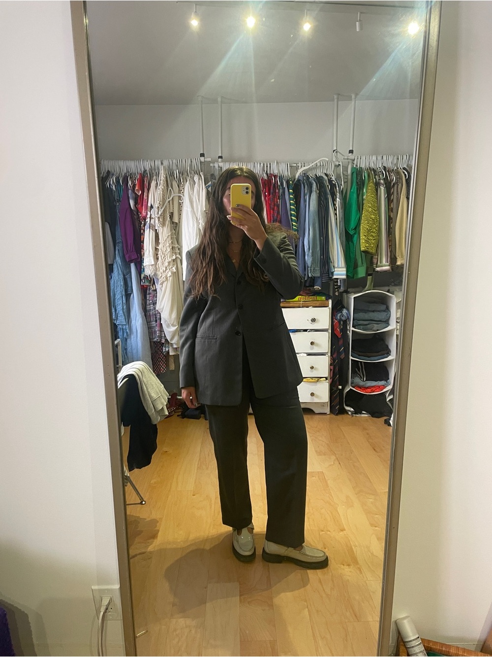 Classic Vintage Charcoal Women’s Tailored Suit